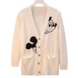 画像4: Mickey mouse long sleeve Knit Sweater Cardigan Jacket ミッキーマウス ニット カーディガン (4)