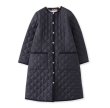 画像1:  Padded down quilted long coat　 中綿ダウンキルティングロングコートジャケット  (1)