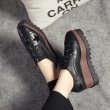 画像4: new star platform lace-up square head loafers pumps　スター星プラットフォームフラットレースアップパンプス (4)