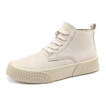 画像5: Men's leather high-top lace-updesert boots sneakers 　ユニセックス男女兼用レザームハイカットレースアップデザートブーツマーティンブーツ (5)
