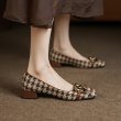 画像4: houndstooth check hardware flat pumps 　千鳥格子金具付きフラットパンプス (4)