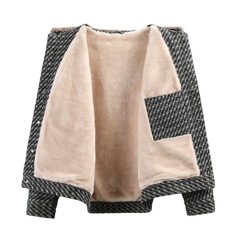 画像3: Loose print inside & collar boa fur Jacket jacket blouson ユニセッ クス男女兼用ルーズフレンチ柄内側&襟ボアファー付きジャケットブルゾン (3)