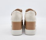 画像7: enamel platform lace-up square head loafers pumps　エナメルダブルベルトプラットフォームパンプススリッポン (7)