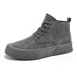 画像2: Men's leather high-top lace-updesert boots sneakers 　ユニセックス男女兼用レザームハイカットレースアップデザートブーツマーティンブーツ (2)