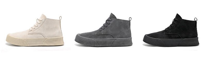 画像4: Men's leather high-top lace-updesert boots sneakers  ユニセックス男女兼用レザームハイカットレースアップデザートブーツマーティンブーツ (4)