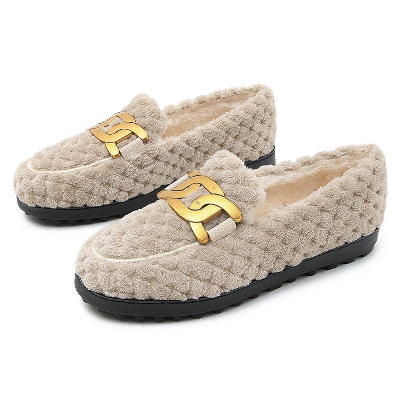 画像2: Fur hardware slip-on flat pumps　金具フラットファースリッポンパンプス (2)