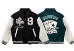 画像7: poker playing card embroidery baseball uniform jacket blouson　ユニセッ クス男女兼用ポーカートランプ刺繍ジャケットスタジアムジャンパー スタジャン ブルゾンバイカージャケット (7)