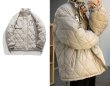 画像6: quilted padded jacket baseball uniform jacket blouson　ユニセッ クス男女兼用Hマークキルティング中綿入りダウンジャケットスタジアムジャンパー スタジャン ブルゾンバイカージャケット (6)