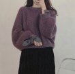 画像4: sleeve length ribbon sweater　袖口リボンがポイント丸首ラウンドネックセータープルオーバ (4)