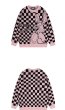画像6: Damier Check & Rabbit Sweater　ユニセックス 男女兼用 ダミエチェック＆ラビット編み込みプルオーバ  セーター (6)