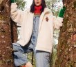 画像6: bear embroidery fleece faux fur Jacket coat  男女兼用ユニセックスベア熊刺繍フリースファージャケット ブルゾン (6)