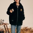 画像7: bear embroidery fleece faux fur Jacket coat  男女兼用ユニセックスベア熊刺繍フリースファージャケット ブルゾン (7)