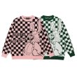 画像5: Damier Check & Rabbit Sweater　ユニセックス 男女兼用 ダミエチェック＆ラビット編み込みプルオーバ  セーター (5)