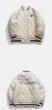 画像3: Rhombus-shaped quilted light down jacket baseball uniform jacket blouson　ユニセッ クス男女兼用キルティングライトダウンジャケットスタジアムジャンパー スタジャン ブルゾンバイカージャケット (3)
