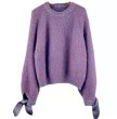 画像8: sleeve length ribbon sweater　袖口リボンがポイント丸首ラウンドネックセータープルオーバ (8)