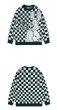 画像7: Damier Check & Rabbit Sweater　ユニセックス 男女兼用 ダミエチェック＆ラビット編み込みプルオーバ  セーター (7)