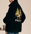 画像5: bear embroidery fleece faux fur Jacket coat  男女兼用ユニセックスベア熊刺繍フリースファージャケット ブルゾン (5)