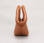 画像5: Cotton-filled soft fan-shaped braided  tote clutch  Bag　コットン入りハンドル扇型ファンシェイプトートクラッチバッグ (5)