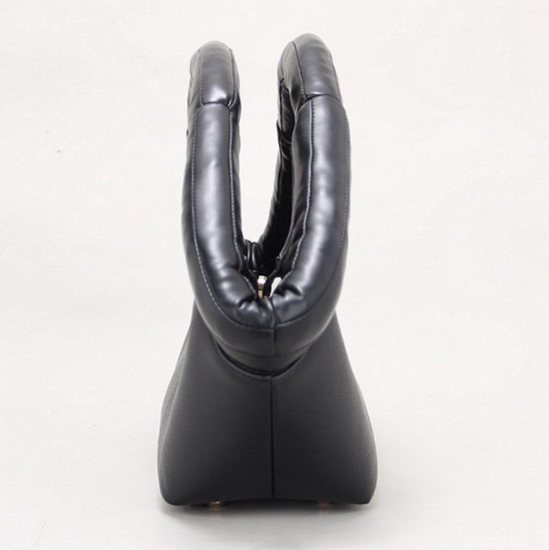 画像9: Cotton-filled soft fan-shaped braided  tote clutch  Bag コットン入りハンドル扇型ファンシェイプトートクラッチバッグ (9)