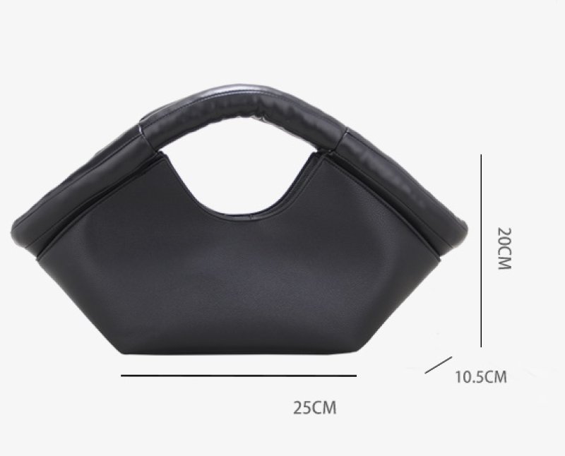 画像13: Cotton-filled soft fan-shaped braided  tote clutch  Bag コットン入りハンドル扇型ファンシェイプトートクラッチバッグ (13)