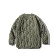 画像5: with smile emblem no color quilted jacket light down jacket baseball uniform jacket blouson　ユニセッ クス男女兼用ノーカラースマイルエンブレム付きキルティングジャケットスタジアムジャンパー スタジャン ブルゾン (5)