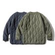 画像6: with smile emblem no color quilted jacket light down jacket baseball uniform jacket blouson　ユニセッ クス男女兼用ノーカラースマイルエンブレム付きキルティングジャケットスタジアムジャンパー スタジャン ブルゾン (6)