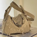 画像4: recommends retro wild one-shoulder denim Shoulder tote underarm  Bag　デニムトートショルダーアンダーアームバッグ (4)