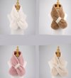 画像8: pearl plush neck imitation rabbit fur shawl muffler Scarves　パール付きフェイクファーラビットモコモコマフラー スカーフ (8)