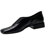 画像1: genuine leather patent flat pumps　本革パテントレザーフラットパンプス (1)