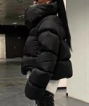 画像9: down snap collar down  jacket coat   ダウン厚いスナップ襟 ジャケット コート (9)