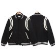 画像6: striped stitching simple jacket baseball uniform jacket blouson　ユニセッ クス男女兼用ストライプステッチングジャケットスタジアムジャンパー スタジャン ブルゾンバイカージャケット (6)