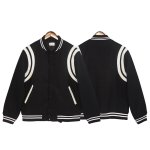 画像6: striped stitching simple jacket baseball uniform jacket blouson　ユニセッ クス男女兼用ストライプステッチングジャケットスタジアムジャンパー スタジャン ブルゾンバイカージャケット (6)