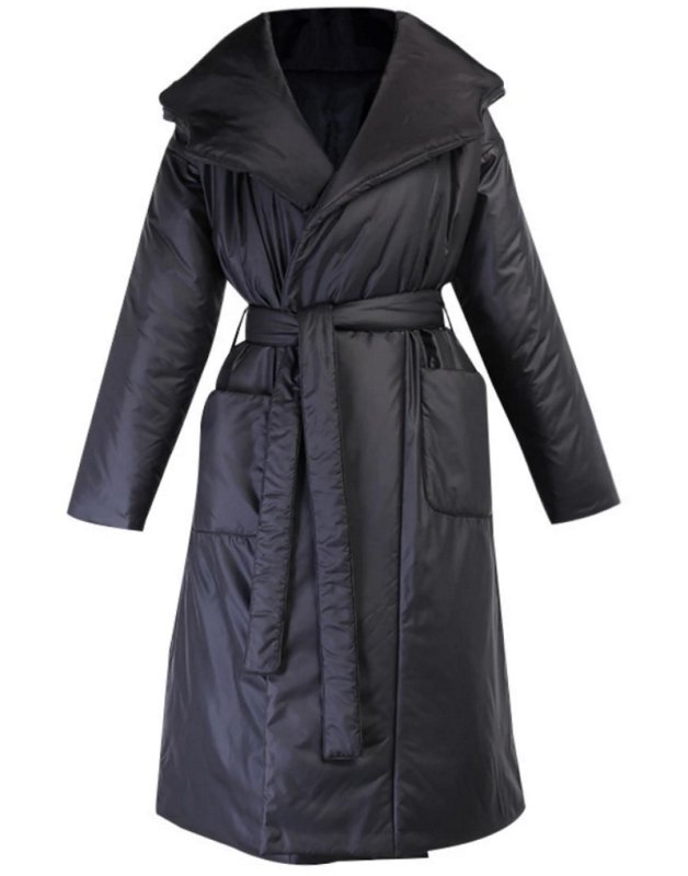 画像1: down hooded long coat Jacket　ダウンロング フーディーコート ジャケット (1)