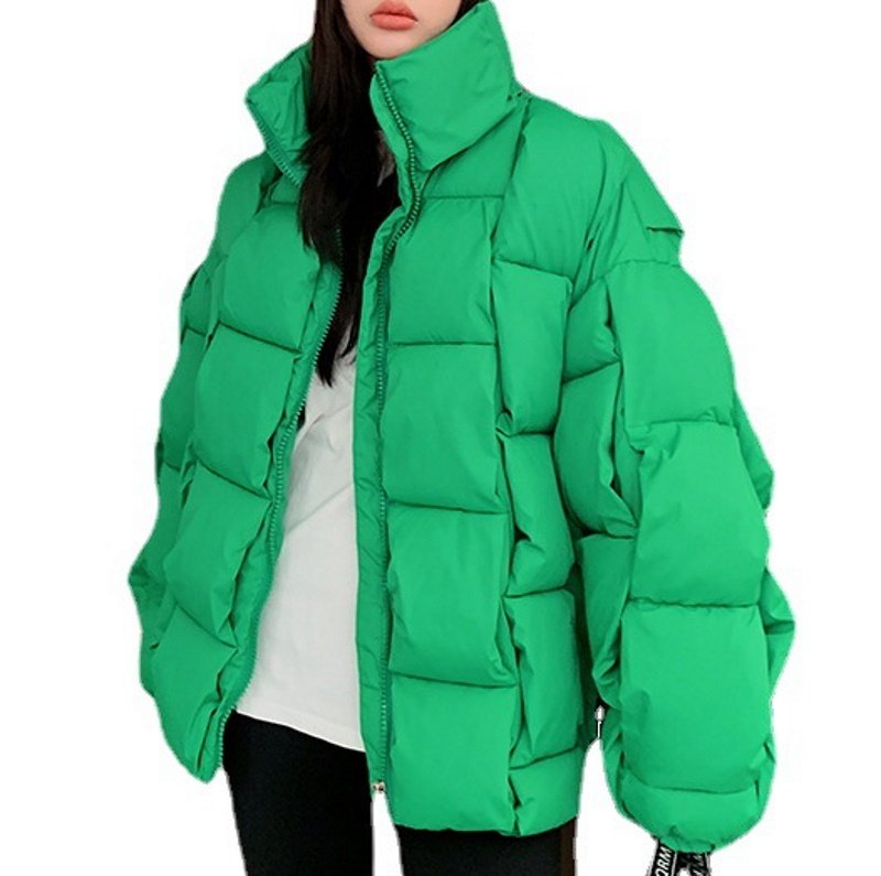 画像5: braided cross down jacket 　 男女兼用ユニセックスダウンクロス編み込み ジャケット コート (5)