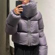 画像3: down snap collar down  jacket coat   ダウン厚いスナップ襟 ジャケット コート (3)