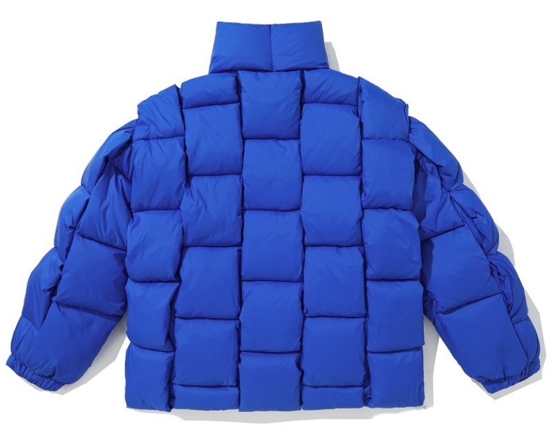 画像4: braided cross down jacket 　 男女兼用ユニセックスダウンクロス編み込み ジャケット コート (4)