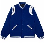 画像2: striped stitching simple jacket baseball uniform jacket blouson　ユニセッ クス男女兼用ストライプステッチングジャケットスタジアムジャンパー スタジャン ブルゾンバイカージャケット (2)
