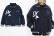 画像7: Happiness logo embroidery jacket baseball uniform jacket blouson　ユニセッ クス男女兼用ハピネス刺繍ジャケットスタジアムジャンパー スタジャン ブルゾンバイカージャケット (7)