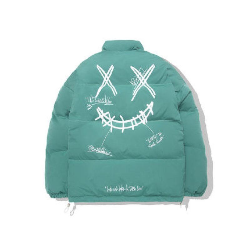 画像4: 22 kaws embroidery pilot jacketembroidery oversize baseball uniform Down jacket BASEBALL JACKET  blouson windbreaker ユニセックス 男女兼用カウズ刺繍 ダウン 中綿入りジャケット パイロットジャケットスタジアムジャンパー スタジャン MA-1 ボンバー ジャケット ブルゾン (4)