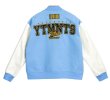 画像1: YTMNTS logo print jacket baseball uniform jacket blouson　ユニセッ クス男女兼用YTMNTSロゴジャケットスタジアムジャンパー スタジャン ブルゾンバイカージャケット (1)