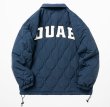 画像3: quilted back letter logo jacket baseball uniform jacket blouson　ユニセッ クス男女兼用ノーカラーキルティングバックレターロゴジャケットスタジアムジャンパー スタジャン ブルゾン (3)