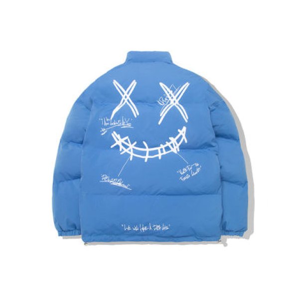 画像5: 22 kaws embroidery pilot jacketembroidery oversize baseball uniform Down jacket BASEBALL JACKET  blouson windbreaker ユニセックス 男女兼用カウズ刺繍 ダウン 中綿入りジャケット パイロットジャケットスタジアムジャンパー スタジャン MA-1 ボンバー ジャケット ブルゾン (5)