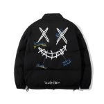 画像1: 22 kaws embroidery pilot jacketembroidery oversize baseball uniform Down jacket BASEBALL JACKET  blouson windbreaker ユニセックス 男女兼用カウズ刺繍 ダウン 中綿入りジャケット パイロットジャケットスタジアムジャンパー スタジャン MA-1 ボンバー ジャケット ブルゾン (1)