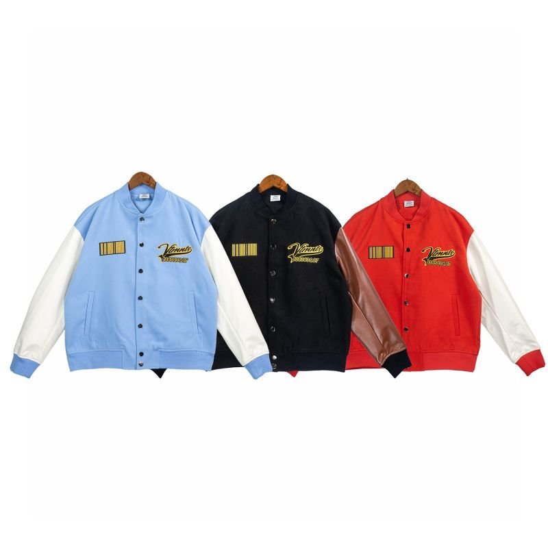 画像7: YTMNTS logo print jacket baseball uniform jacket blouson ユニセッ クス男女兼用YTMNTSロゴジャケットスタジアムジャンパー スタジャン ブルゾンバイカージャケット (7)