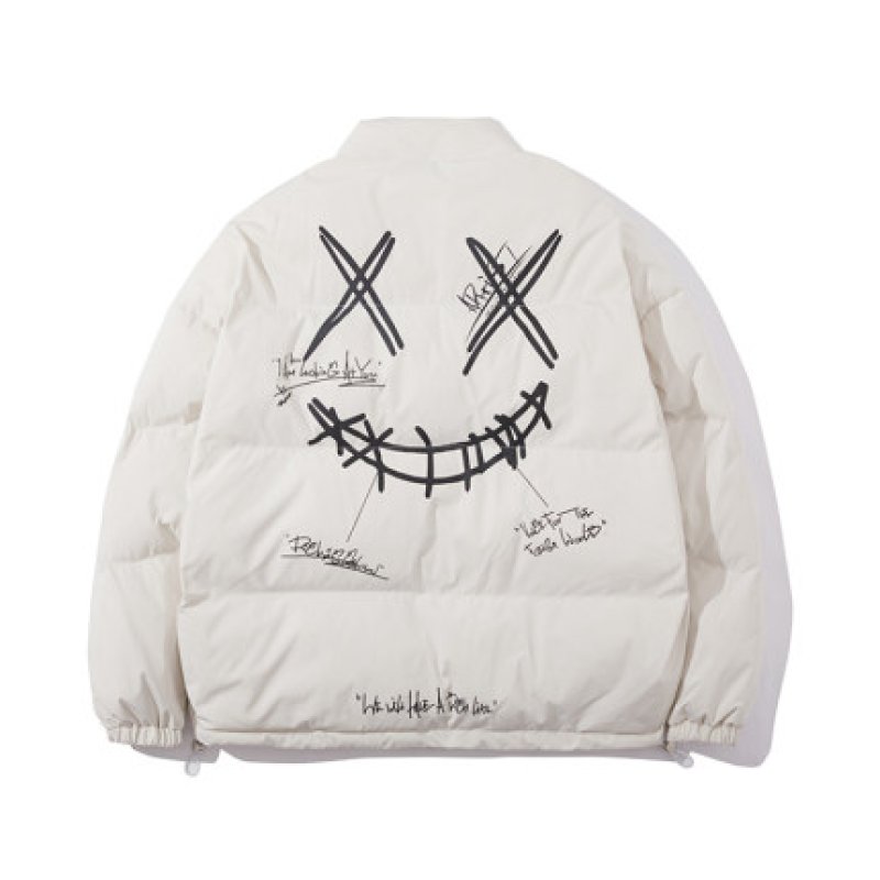 画像2: 22 kaws embroidery pilot jacketembroidery oversize baseball uniform Down jacket BASEBALL JACKET  blouson windbreaker ユニセックス 男女兼用カウズ刺繍 ダウン 中綿入りジャケット パイロットジャケットスタジアムジャンパー スタジャン MA-1 ボンバー ジャケット ブルゾン (2)