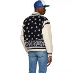 画像9:  jacket baseball uniform jacket blouson　ユニセッ クス男女兼用クロスチャペル刺繍ジャケットスタジアムジャンパー スタジャン ブルゾンバイカージャケット (9)
