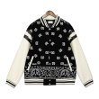 画像2:  jacket baseball uniform jacket blouson　ユニセッ クス男女兼用クロスチャペル刺繍ジャケットスタジアムジャンパー スタジャン ブルゾンバイカージャケット (2)