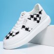 画像5: houndstooth LACE-UP LEATHER  SNEAKERS  shoes 　ユニセックス男女兼用千鳥格子チェックレースアップレザースニーカー カジュアル シューズ (5)