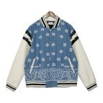 画像10:  jacket baseball uniform jacket blouson　ユニセッ クス男女兼用クロスチャペル刺繍ジャケットスタジアムジャンパー スタジャン ブルゾンバイカージャケット (10)