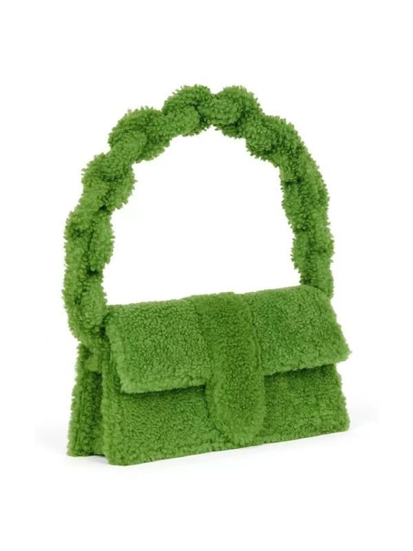 画像6: plush woven wrist shoulder underarm bag tote shoulder bag　ファーアンダーアームトートショルダーバッグ (6)